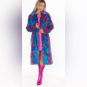 Miss Tiffy Fur Jacket - Galaxy